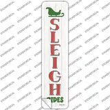 Sleigh Rides White Novelty Narrow Sticker Decal