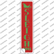 Sleigh Rides Red Novelty Narrow Sticker Decal