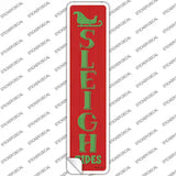 Sleigh Rides Red Novelty Narrow Sticker Decal