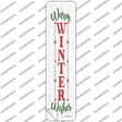 Warm Winter Wishes White Novelty Narrow Sticker Decal