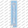 Warm Winter Wishes Blue Novelty Narrow Sticker Decal