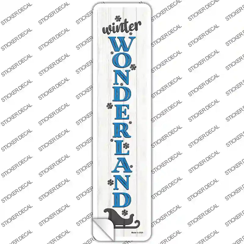 Winter Wonderland White Novelty Narrow Sticker Decal
