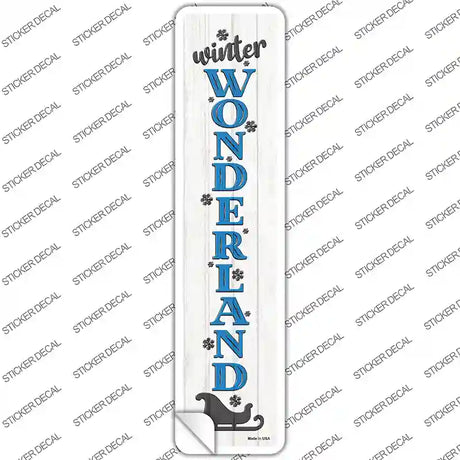 Winter Wonderland White Novelty Narrow Sticker Decal