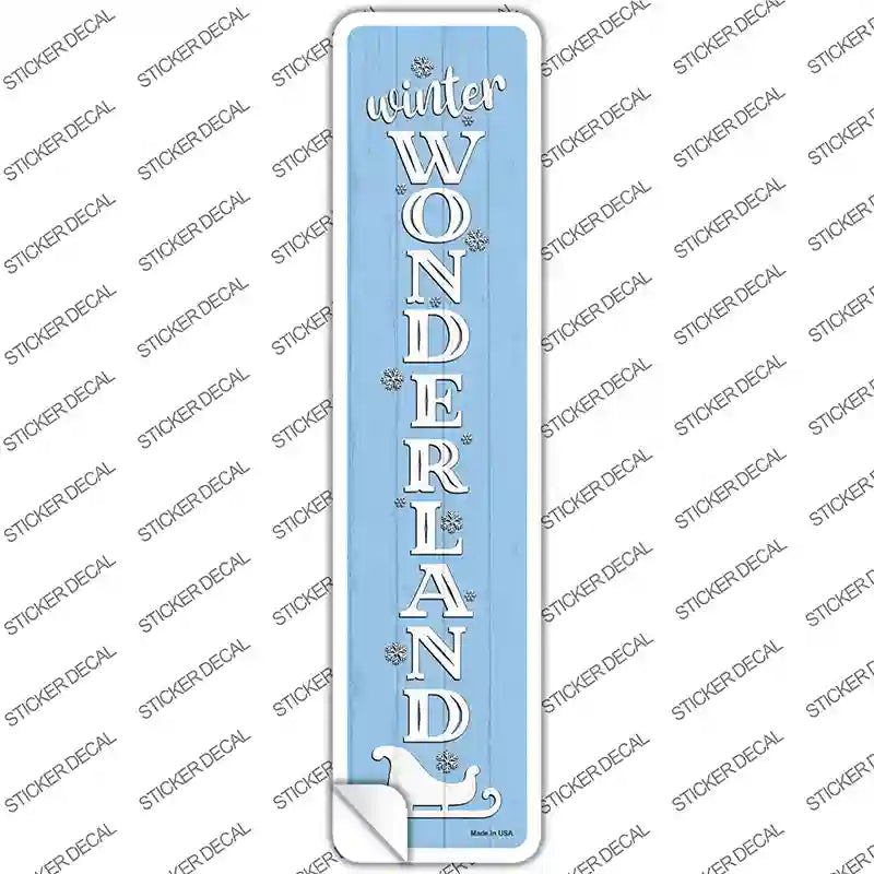 Winter Wonderland Blue Novelty Narrow Sticker Decal