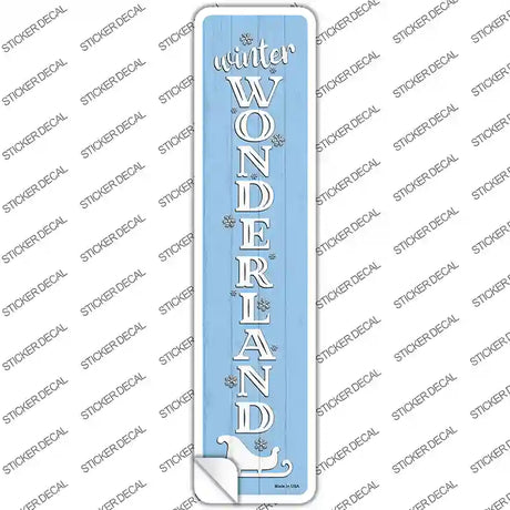 Winter Wonderland Blue Novelty Narrow Sticker Decal