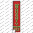 Naughty Nice Red Novelty Narrow Sticker Decal