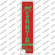 Welcome Santa Claus Red Novelty Narrow Sticker Decal