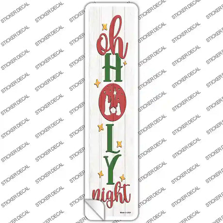Oh Holy Night White Novelty Narrow Sticker Decal