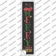 Merry and Bright Black Novelty Narrow Sticker Decal