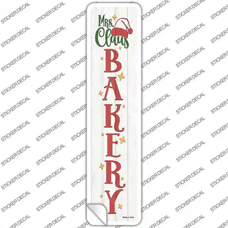 Mrs Claus Bakery White Novelty Narrow Sticker Decal
