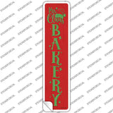 Mrs Claus Bakery Red Novelty Narrow Sticker Decal