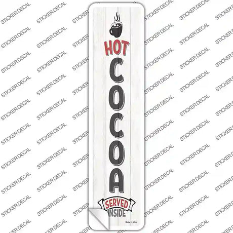 Hot Cocoa White Novelty Narrow Sticker Decal