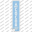 Hot Cocoa Blue Novelty Narrow Sticker Decal