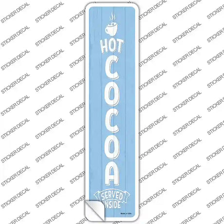 Hot Cocoa Blue Novelty Narrow Sticker Decal