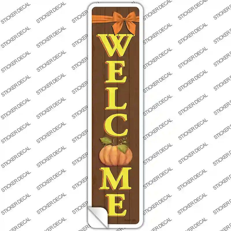 Welcome Pumpkin Novelty Narrow Sticker Decal