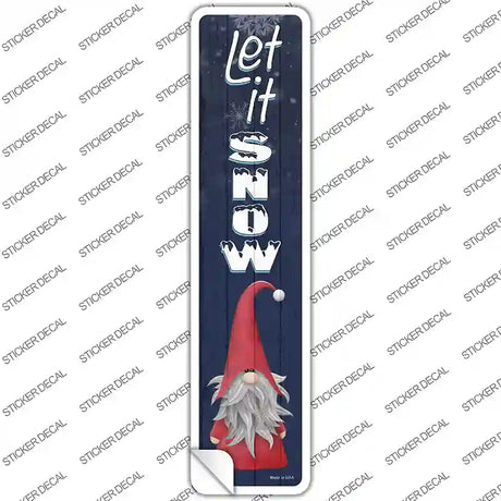 Let It Snow Gnome Novelty Narrow Sticker Decal