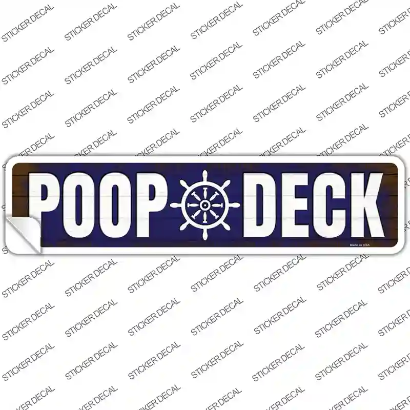 Poop Deck Novelty Narrow Sticker Decal