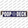Poop Deck Novelty Narrow Sticker Decal