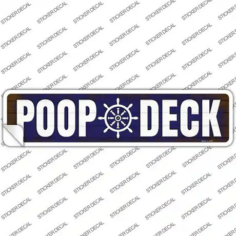 Poop Deck Novelty Narrow Sticker Decal