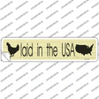 Laid In The USA Novelty Narrow Sticker Decal