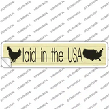 Laid In The USA Novelty Narrow Sticker Decal