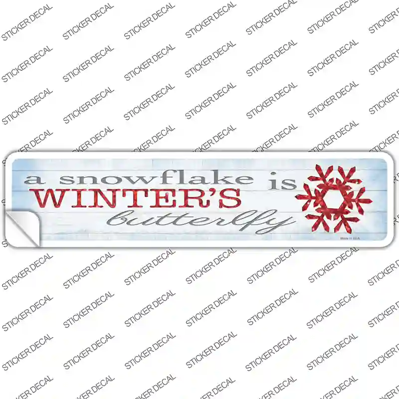 Winters Butterfly Novelty Narrow Sticker Decal