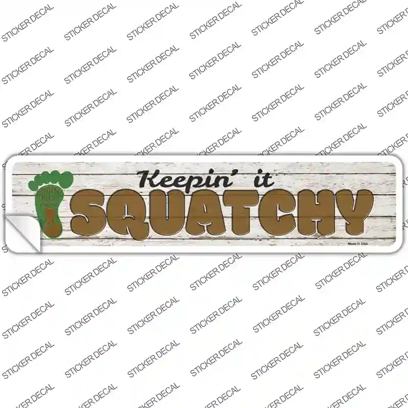 Squatchy Novelty Narrow Sticker Decal