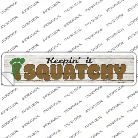 Squatchy Novelty Narrow Sticker Decal