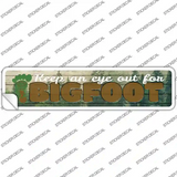 Eye Out For Bigfoot Novelty Narrow Sticker Decal