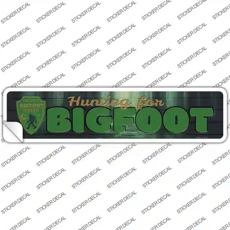 Hunting For Bigfoot Novelty Narrow Sticker Decal
