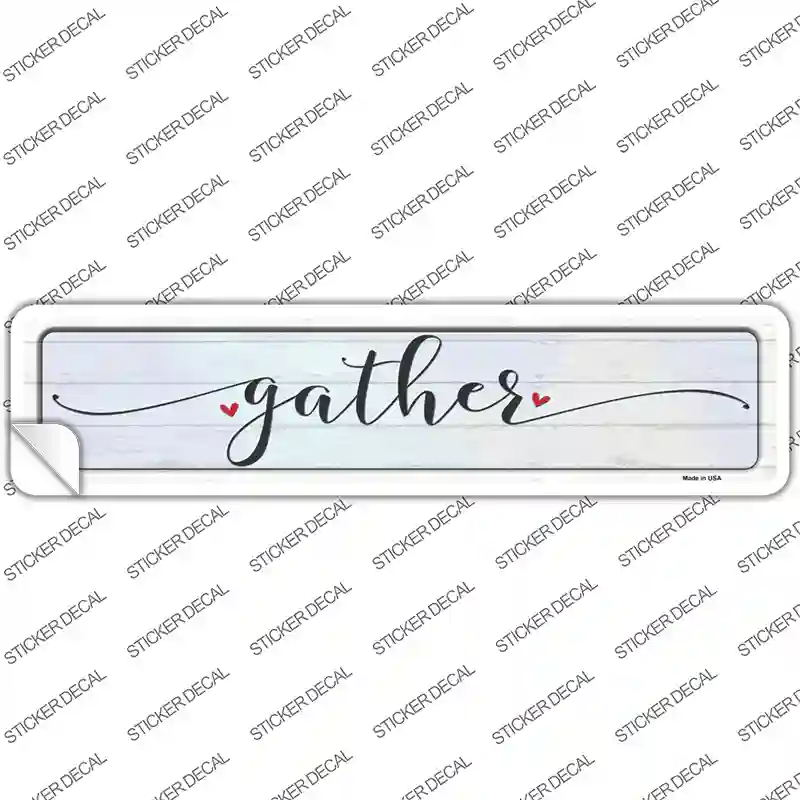 Gather Heart Novelty Narrow Sticker Decal