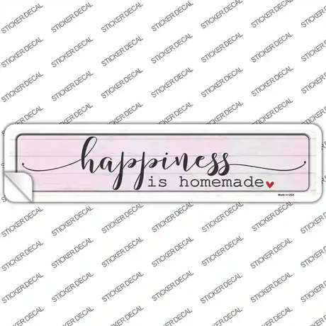 Happiness Homemade Novelty Narrow Sticker Decal