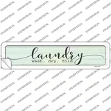 Wash Dry Fold Laundry Novelty Narrow Sticker Decal