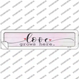 Love Grows Here Heart Novelty Narrow Sticker Decal