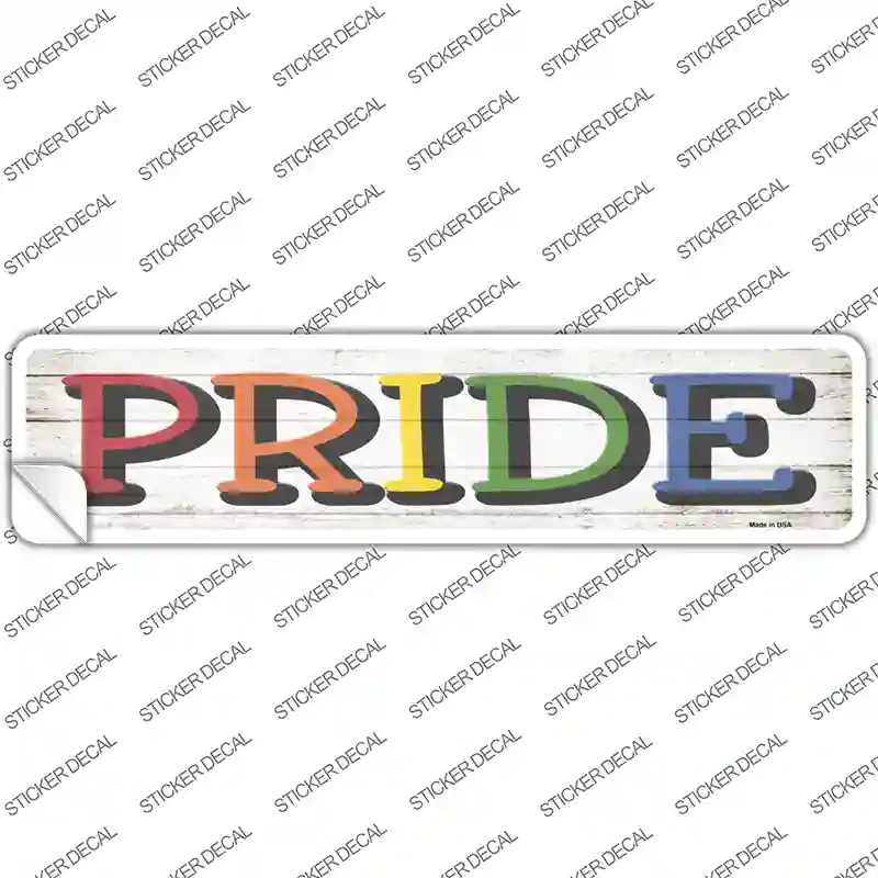 Pride Rainbow Novelty Narrow Sticker Decal