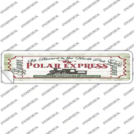 All Abord the Polar Express Novelty Narrow Sticker Decal