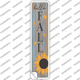 Hello Fall Sunflower Novelty Narrow Sticker Decal