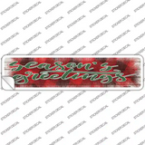 Seasons Greetings Red Novelty Narrow Sticker Decal
