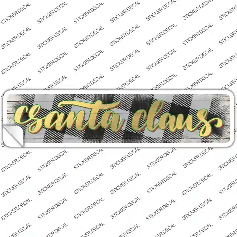 Santa Claus White Novelty Narrow Sticker Decal