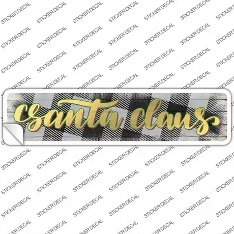Santa Claus White Novelty Narrow Sticker Decal