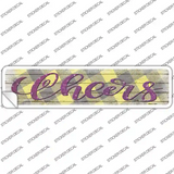 Cheers Yellow Novelty Narrow Sticker Decal