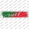 Noel Green and Red Novelty Narrow Sticker Decal