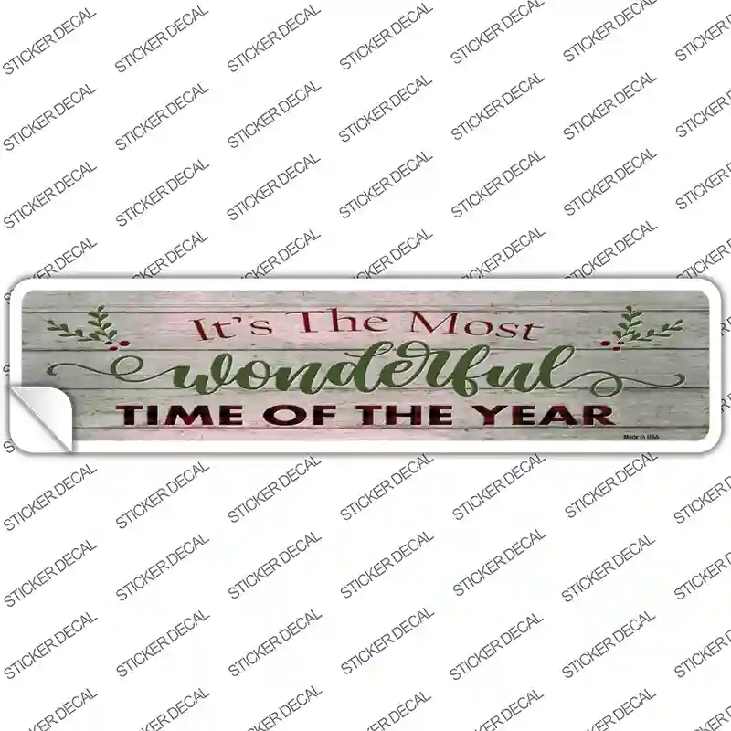 Wonderful Time of the Year Novelty Narrow Sticker Decal
