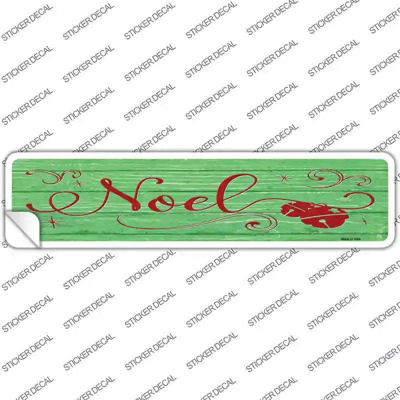 Noel Green Novelty Narrow Sticker Decal
