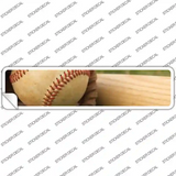 Baseball with Bat Novelty Narrow Sticker Decal