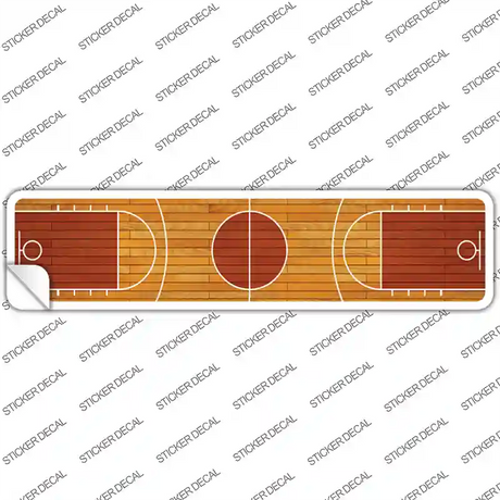 Basketball Court Novelty Narrow Sticker Decal
