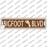 Bigfoot Blvd Novelty Narrow Sticker Decal