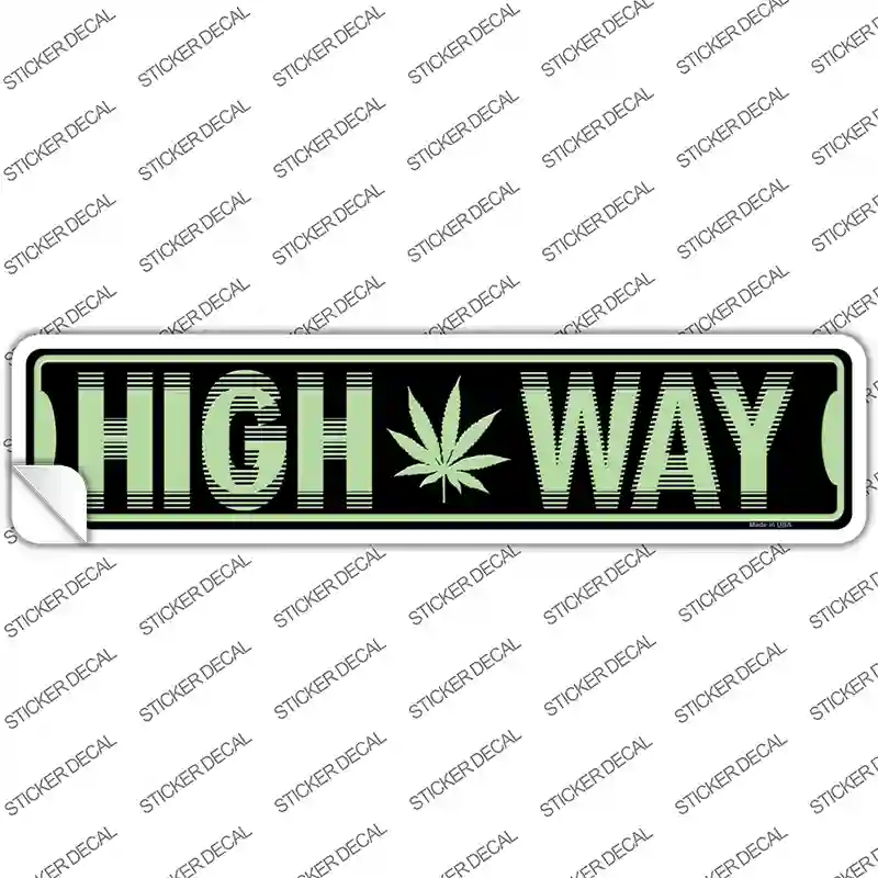 High Way Novelty Narrow Sticker Decal