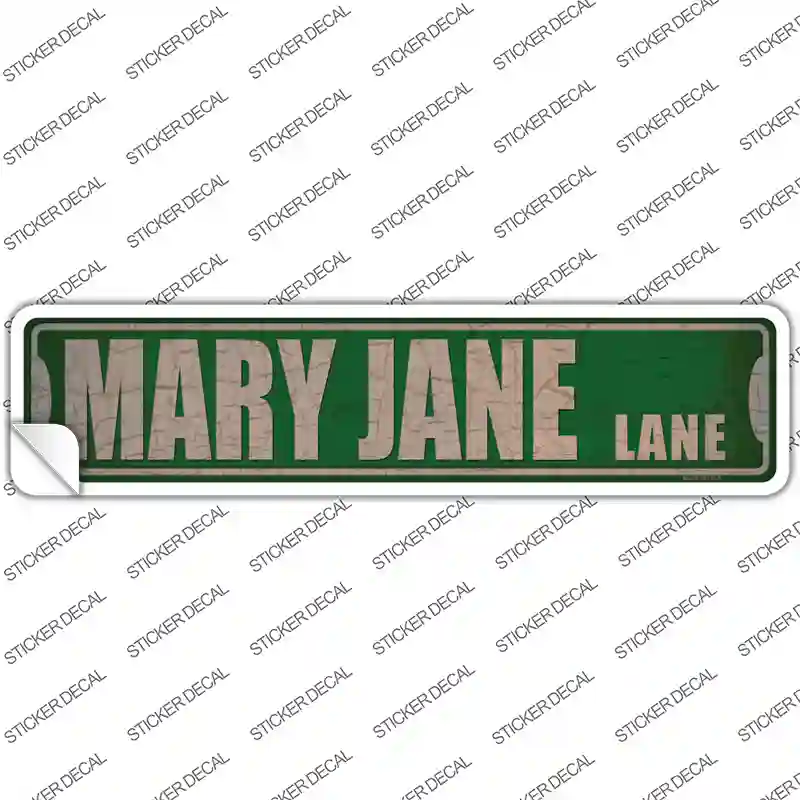 Mary Jane Lane Novelty Narrow Sticker Decal
