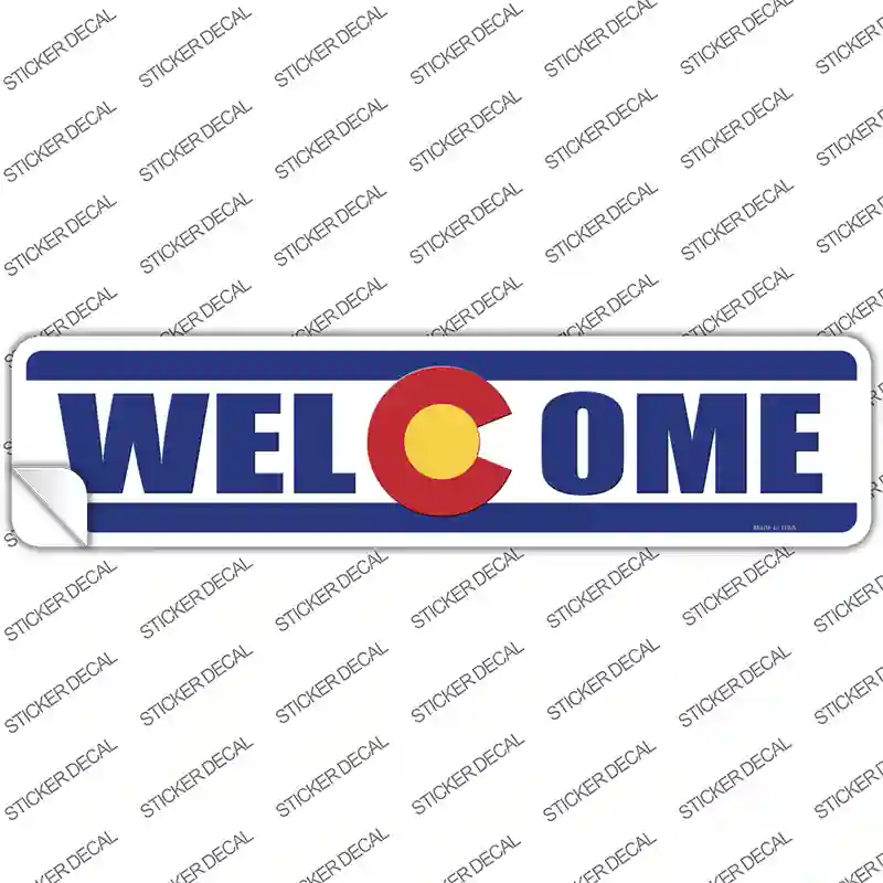 Welcome Colorado Novelty Narrow Sticker Decal